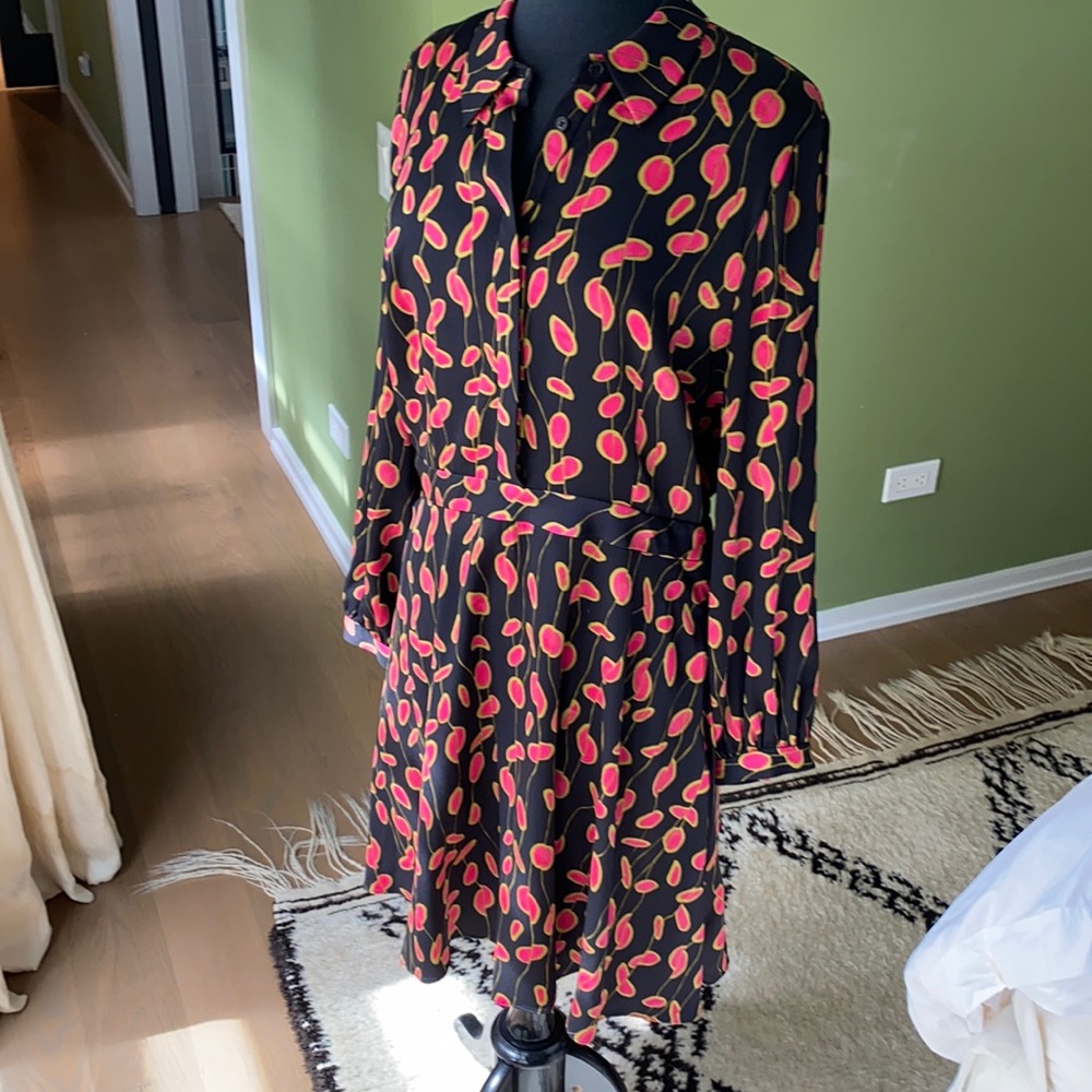 DVF silk dress.